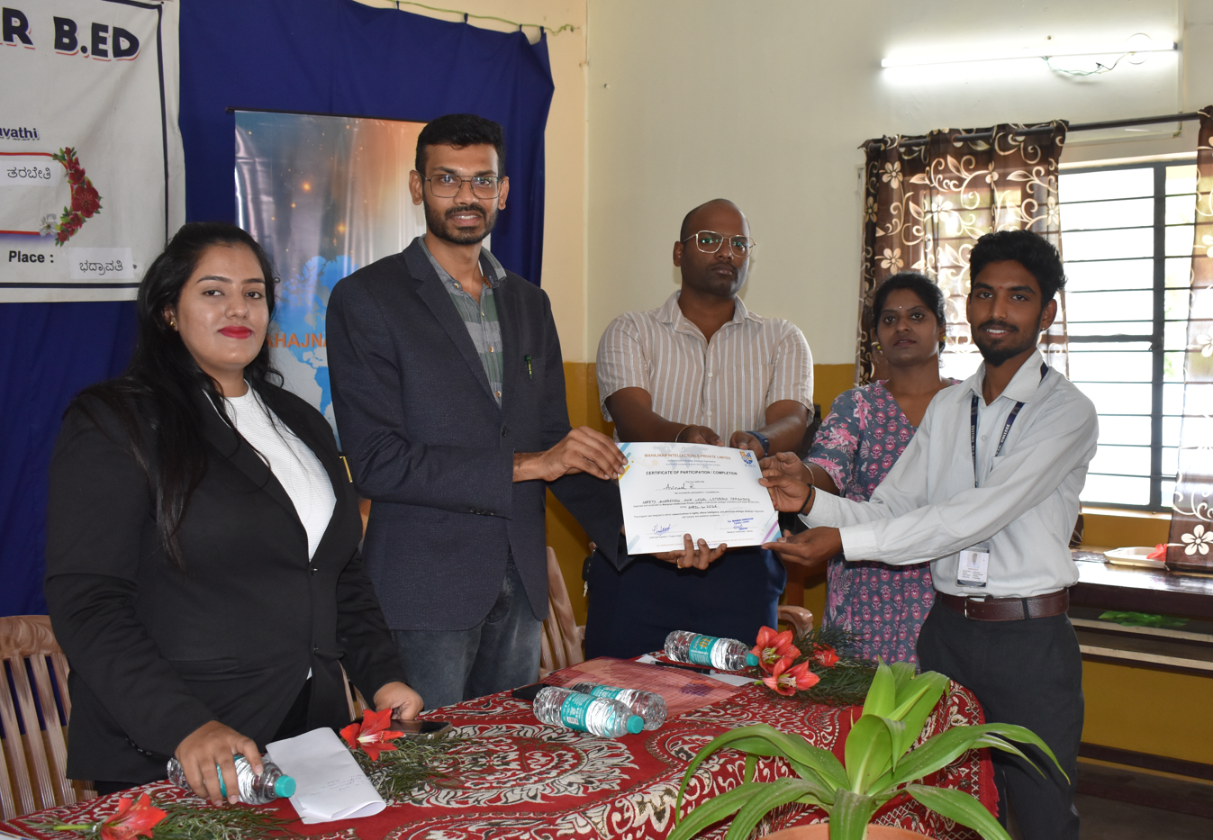Felicitation — welcome gesture to dignitaries