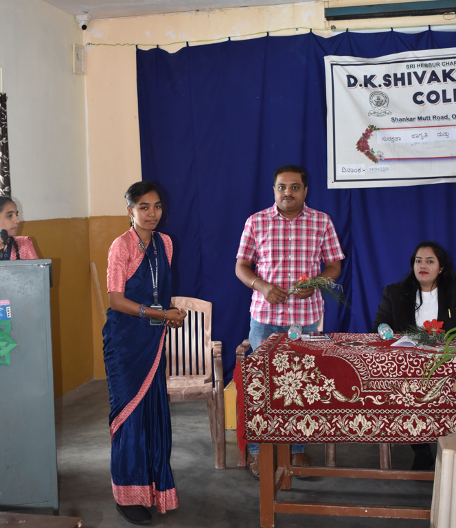 Stage ceremony — honouring chief guest